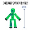 Zing StikBot Zingtannica Action Pack - Collectible Action Figures and Accessories, Includes 1 Stikbot, 1 Set of Accessories, Stop Motion Animation, Ages 4 and Up (Green (Karmatopia))
