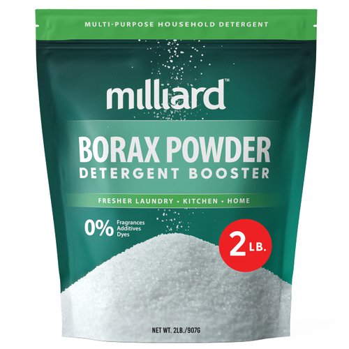 Milliard Borax Powder - Pure Multipurpose Cleaning Agent, Laundry Detergent Booster (2 lb)