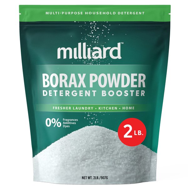 Milliard Borax Powder - Pure Multipurpose Cleaning Agent, Laundry Detergent Booster (2 lb)