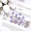 10 Pcs Small Flower Hair Clips Accessories for Women Girls, Cute Mini Flower Hair Pins with Rhinestone, Lily Flower Clips Metal Hair Barrettes Wedding Bridal Styling Decorative(Purple)