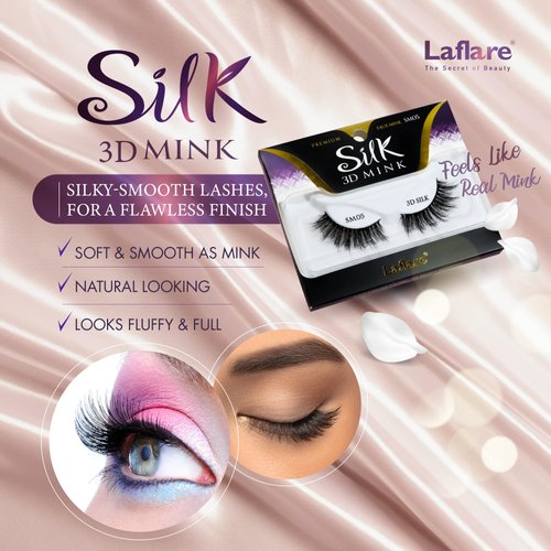 Laflare Silk Mink 3D False Eyelashes Light, Fluffy Natural Looking false lashes, Wispy Lashes. 3PK… (SM13)