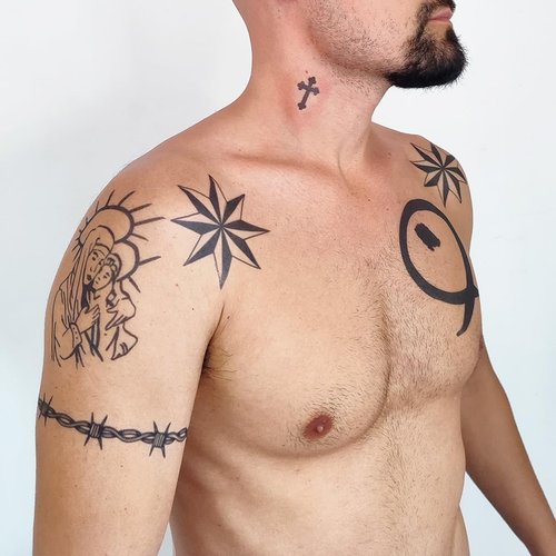 Yuri B Temporary Tattoos - Russian Fighter Costume Tattoos/Fighter Cosplay Tattoos/Halloween Costume Yuri/MMA Fighter Tattoos