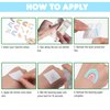 96 PCS Pastel Rainbow Temporary Tattoos Sticker Boho Rainbow Birthday Party Decorations Favors Supplies Decor Gifts Boys Girls Baby Shower Cute Fake Tattoo School Reward Themed