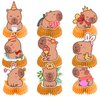 9 PCS Capybara Honeycomb Centerpieces Table Decorations Capybara Table Centerpieces for Capybara Party Supplies Birthday Party Decorations