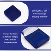 FINGERINSPIRE 4 Pcs 50mm Midnight Blue Velvet Challenge Coin Storage Gift Box 2.58x2.58x1.4 Square Badge Presentation Display Box Single School Emblem Badge Display Holder Medal Storage Case