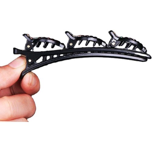 1 Pc Sparkling Crystal Stone Braided Hair Clips,Double Bangs Hair Clips Braided Hairpins, Side Bangs Hair,Braided Hair Clip with Rhinestones,Hair Styling for Women Hair Clips,Hair Accessories（Black）