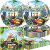 Fuyhiuous 40pcs Pikmin Birthday Party Supplies,Includes 20 Paper Plates - 20 Napkin - Serves 20 Guest for Pikmin Birthday Party Decoration