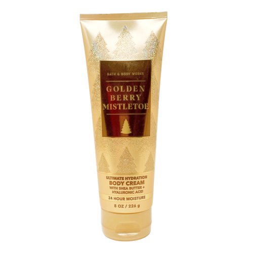 Bath & Body Works Golden Berry Mistletoe - 2 Pack Of Body Cream With a Yamma Jamma Bar Soap.