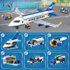WinGift 516 Pcs City Passenger Airplane Building Set, 6 IN1 Plane Building Blocks Toys, STEM Aircraft Bricks with Shuttle Bus, Baggage Truck,Airplanes Model Toys Gifts for Adults Boys Girls Age 6-12+