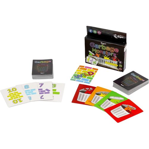 Regal Games Garbage Monsters Card Game Set for Kids, Teens & Adults - 2-4 Player Fun Family Games - Travel Playing Cards (16 Garbage Monsters Cards)