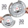 60 Pcs Electric Stove Burner Covers, Disposable Aluminum Foil Drip Pan Liners, 6 inch and 8 inch Round Burner Liners Bibs to Keep Stove Top Clean from Oil and Food (30 Pcs 6 , 30 Pcs 8 )