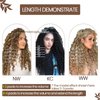 Hetto Curly Clip in Hair Extensions Human Hair Natural Wavy Clip in Human Hair Extensions #P4/27 Brown Highlight Blonde Curly Hair Extensions Clip in Human Hair 14 Inch 7Pcs 105g +20g