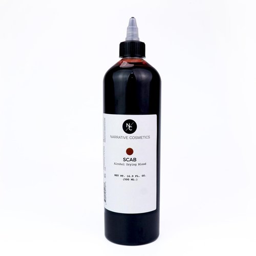 Narrative Cosmetics Alcohol Drying Blood, Ultra-Realistic Fake Liquid Blood, SFX Makeup for the Stage, Film, Halloween, and Cosplay - Scab 16.9 fl oz (500ml)