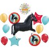 Mulan Birthday Balloon Bouquet Party Supplies and Black Horse Decorations