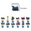Train Party Decorations Retro Train Birthday Party Supplies Includes Train Happy Birthday Banner, Cake Topper, Cupcake Toppers, Balloons for Train Party Vehicle Party Decorations