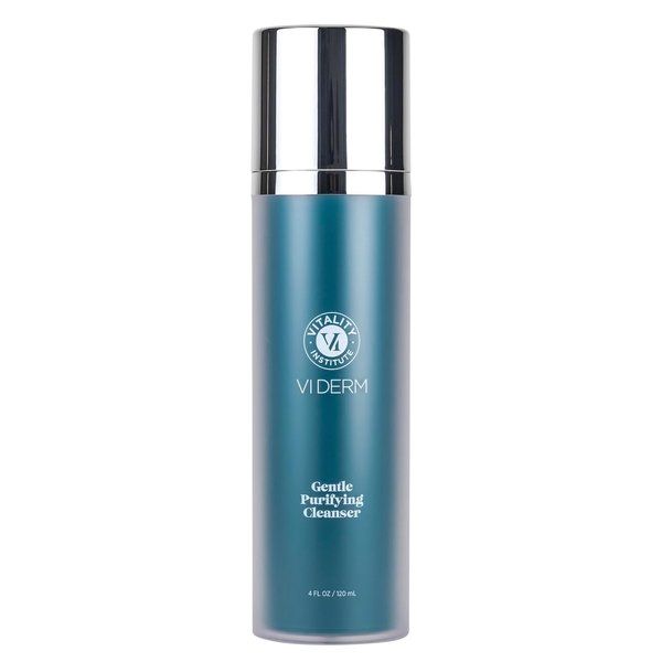 VI Derm Hydrating Gentle Purifying Cleanser, For Daily Use with Aloe Vera, Antioxidants, and Willow Bark Extract, 4 Fl Oz / 120 mL