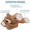 Hronsa Weighted Stuffed Animals, Weighted Bear Stuffed Animal Toy Cute Brown Bear Plush Pillow for Adults Boys Girls, 11.8in