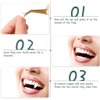 Vampire Teeth Fangs Dentures Halloween Cosplay Props 4 sizes custom made fangs Vampire Fangs false denture with 1 tubular tooth particle Cosplay party prop adhesive Halloween party fangs