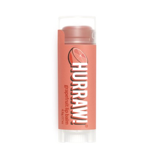 Hurraw! Grapefruit Lip Balm: Organic, Certified Vegan, Cruelty and Gluten Free. Non-GMO, 100% Natural Ingredients. Bee, Shea, Soy and Palm Free. Made in USA