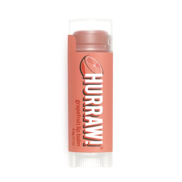 Hurraw! Grapefruit Lip Balm: Organic, Certified Vegan, Cruelty and Gluten Free. Non-GMO, 100% Natural Ingredients. Bee, Shea, Soy and Palm Free. Made in USA