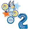 Anagram Bluey 2nd Birthday Party Supplies Foil Balloon Bouquet Decorations