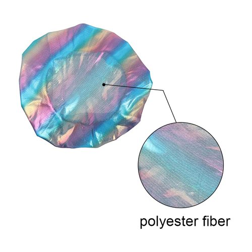 Laser Shower Cap High Elasticity Nightcap Broadside Hair Protection Cover for Various Hair Types