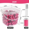 Rolybag Sanding Bands for Nail Drill 240 Grit Extreme Fine Nail Sanding Bands 200Pcs Pink Professional Sanding Bands and 2Pcs Nail Drill Bits for Manicures and Pedicure