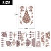 10 Pcs Henna Tattoo Kit Temporary Tattoo Adul Stickers Lace Pattern Fake Tattoos Henna Sticker for Women Girls DIY on Body Face Arms Legs