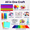 FUNZBO Arts and Crafts Supplies for Kids - Christmas Craft Kit with Glitter Glue Stick, Pipe Cleaners Craft & Craft Tools, DIY School Supplies Kit, Girls Toys, Gifts for Girls and Boys Age 4+