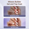 Misssix XBASICTIPS French Protecting Builder Gel and Top Coat, Prevent French Nail Tips Area chipping, Protect French Press on nails