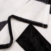 NTBAY Flannel Throw Blanket, Super Soft with Black and White Stripe (51"x68")