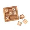 BSIRI Tic Tac Toe for Kids and Adults Coffee Table Living Room Decor and Desk Decor Family Games Night Classic Board Games Wood Rustic for Families Size 4 Inch