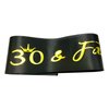 NAUXIUDSJS 30 Fabulous Sash, 30th Birthday Sash, Black Satin Sash with Gold Foil Letter Happy 30th Birthday Accessories Decorations Party Favor