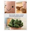 WUZHOU Tulip Plush Toy, 13.7" Flower Pot Stuffed Plushie Pillow Decoration, Soft Fluffy Toy Succulent Plants Friend Throw Pillow, Multicolor (Khaki-Succulent)