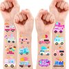 100 PCS Ice Cream Birthday Party Decorations Favors Supplies Temporary Tattoos Decor Ice Cream Truck Sweets Dessert Bar Stickers For Girls Boys Classroom School Prizes Reward