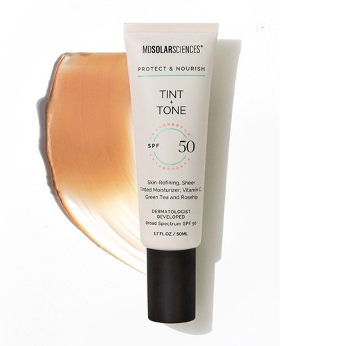 MDSolarSciences SPF 50 Tinted Face Sunscreen Moisturizer, Ideal for Dry, Combination, Oily, Normal, and Sensitive Skin 1.7 oz