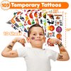 Basketball Temporary Tattoos Olympic MVP Sports Game National Basketball Association Themed Stickers for Kids Birthday Party Supplies, Decorations, Favors, and Prizes - Cute Gifts for Boys and Girls
