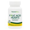 NaturesPlus Folic Acid Hearts (Methylfolate) - 400 mcg, 90 Vegetarian Tablets - with Vitamin B6 & Vitamin B12 (as Methylcobalamin) - Gluten-Free - 90 Servings