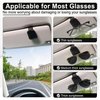SINGARO Sunglasses Holder for Car, Leather Magnetic Buckle Sun Visor Sunglass Clip, Ticket Card Storage Glasses Clip, Car Interior Accessories for Men and Women（Black）
