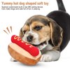 Jeanoko Hot Dog Toy Exquisite Design Food Shape Stuffed Toy Squeezable Soft Plush Dog Toy Soft Plush Hot Dog Shape for Cats Dogs