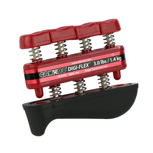 CanDo 10-0741 Digi-Flex Hand Exerciser, Finger 3.0 lb/Hand 10.0 lb, Red-Light