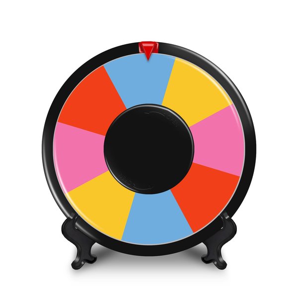 AMXZEA 8 Inch Table Spinning Wheel,Double-Sided 8/16 Slot Color Prize Wheel,Dry Erase Spin Wheel for Fortune Spinning Game,Trade Show, Holiday Activities,Party Pub,Home Education