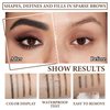 3Pcs Eyebrow Tattoo Pen,Waterproof 4 Point Eyebrow Makeup Pencil,Microblading Eye Brow Pencils for Women,Lasting Smudge-proof Highly Pigmented Brow Pen with 24Pcs Eyebrow Stencils(Black)