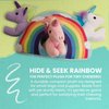 Snugarooz Hide & Seek Rainbow Dog Toy with Repair Patch – Interactive Plush Rainbow & 3 Squeaky Unicorns for Fun and Mental Stimulation
