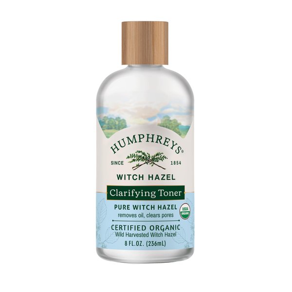 Humphreys Clarify Witch Hazel Organic Toner, Clear, 8 Oz ( Pack of 1)