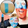 Go Ho 3 PCS Red White and Blue Face Paint Stick - Waterproof Eye Black Stick,Face Body Paint Professional Halloween SFX Corpse Bride Sally Makeup,4th of July Face Paint &Lip Smacking Sticks