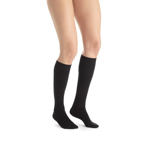 JOBST UltraSheer Knee High 15-20 mmHg Compression Stockings, Closed Toe, Medium, Classic Black
