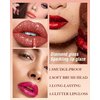 Matte Glitter Liquid Lipstick Lip Gloss- 1Pcs Long Lasting Waterproof Diamond Shimmer Red Pink Sparkly Glossy Metallic High Pigment Non-Stick Cup Tint Lip Stain, Christmas Makeup Gift for Women-02#