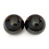 Top Chi Black Obsidian Baoding Balls with Carry Pouch for Hand Therapy, Exercise, and Stress Relief (Medium 1.5 Inch)