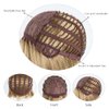 HSPJHTM Pale Blonde Bob Wigs,Short Bob Hair Wigs 10" Straight with Flat Bangs Synthetic Colorful Cosplay Daily Party Wig for Women Natural (Free Wig Cap)
